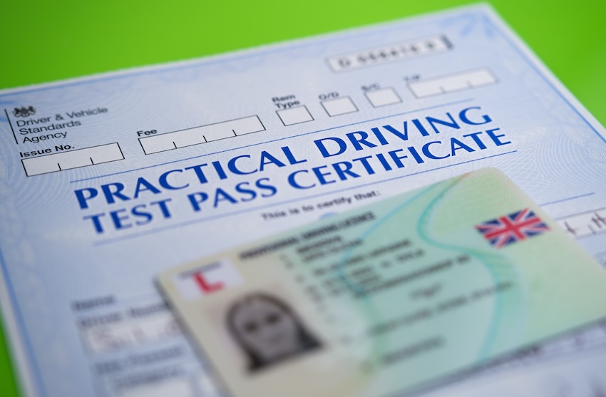 UK Practical Test Certificate
